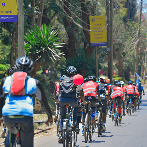 Spin & Gears community ride in Kenya